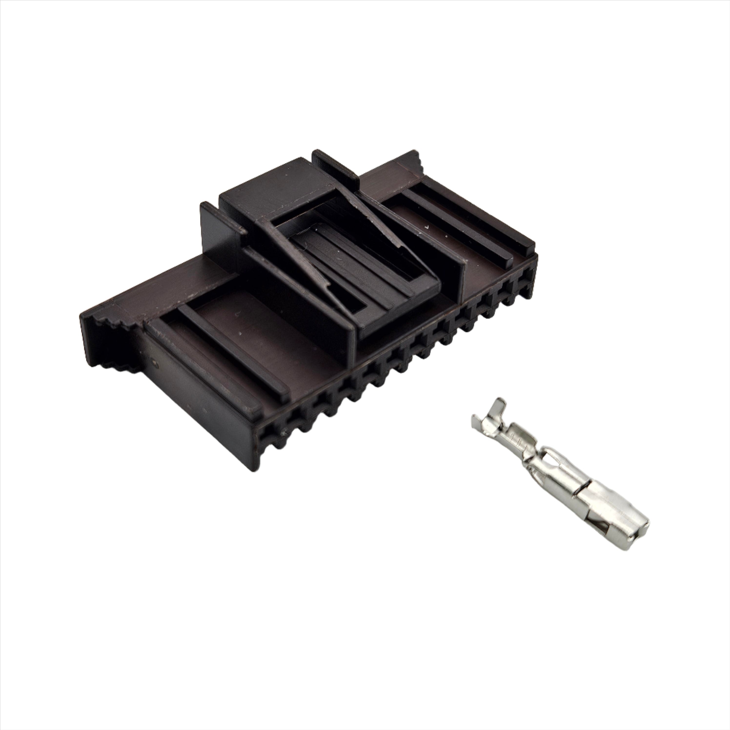 12 Pin Connector Plastic Brown Housing Plug 12p FCI Harness Connector with Terminal Pins 211 PC122S0017