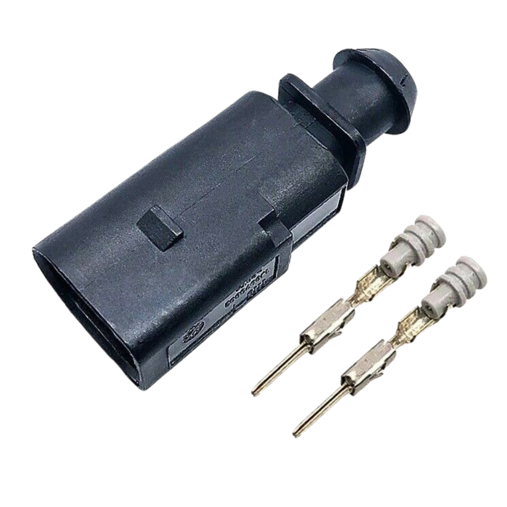 1J0973802 VW AUDI VAG 2 Pin Male Connector Brake Pad Wear Sensor Plug Repair