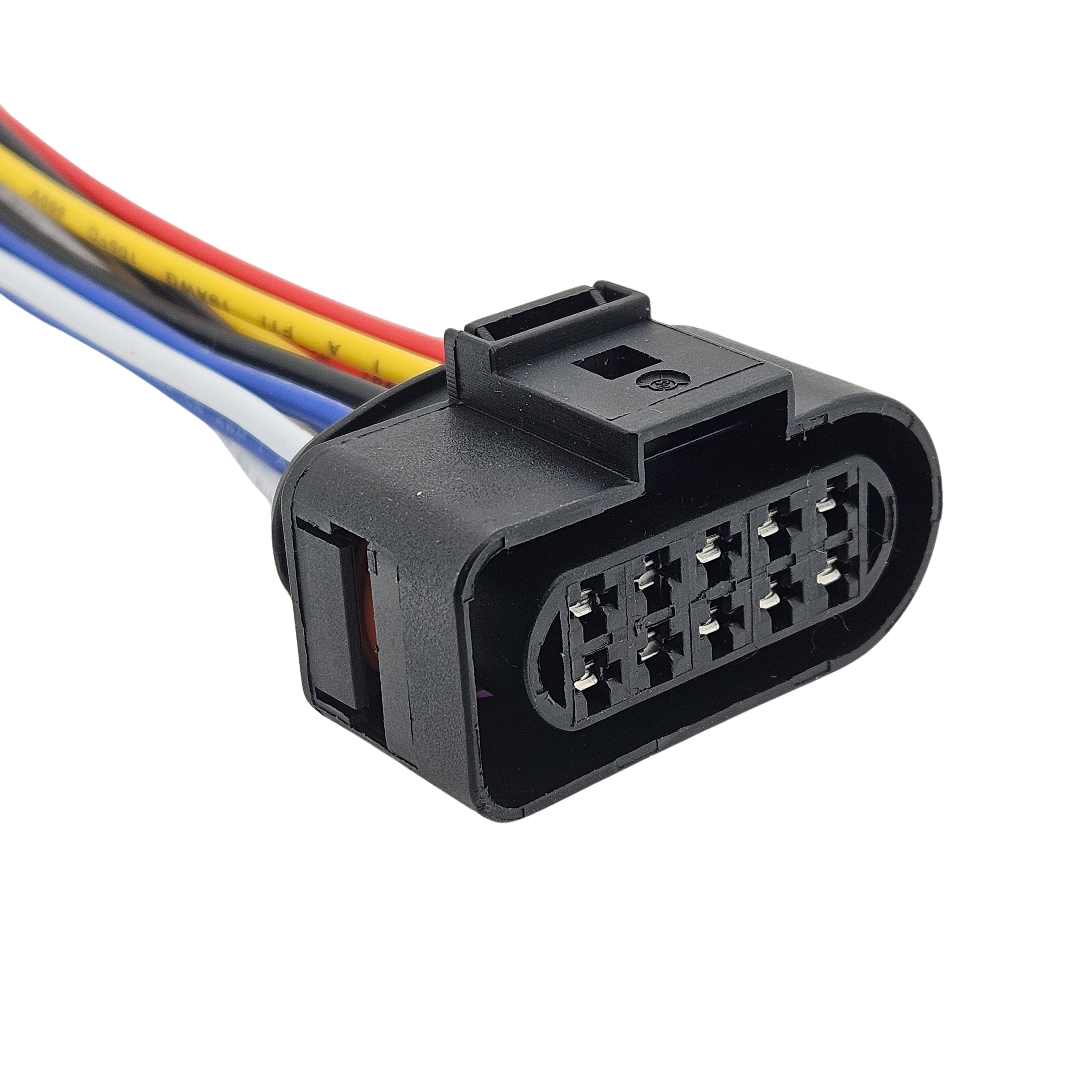 Halogen Headlight Front Lamp Connector 10 Pin Fit For Audi VW Skoda 1J0973735