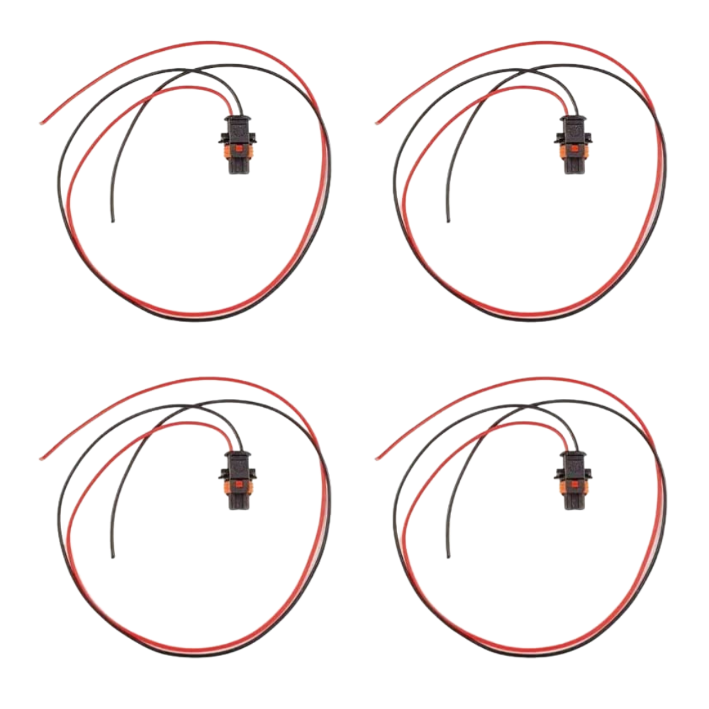 4pcs 2 Pin Pre-Wired Bosch Diesel Injector Connector Injector Plug 1928404072